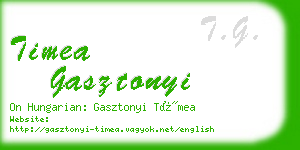 timea gasztonyi business card
